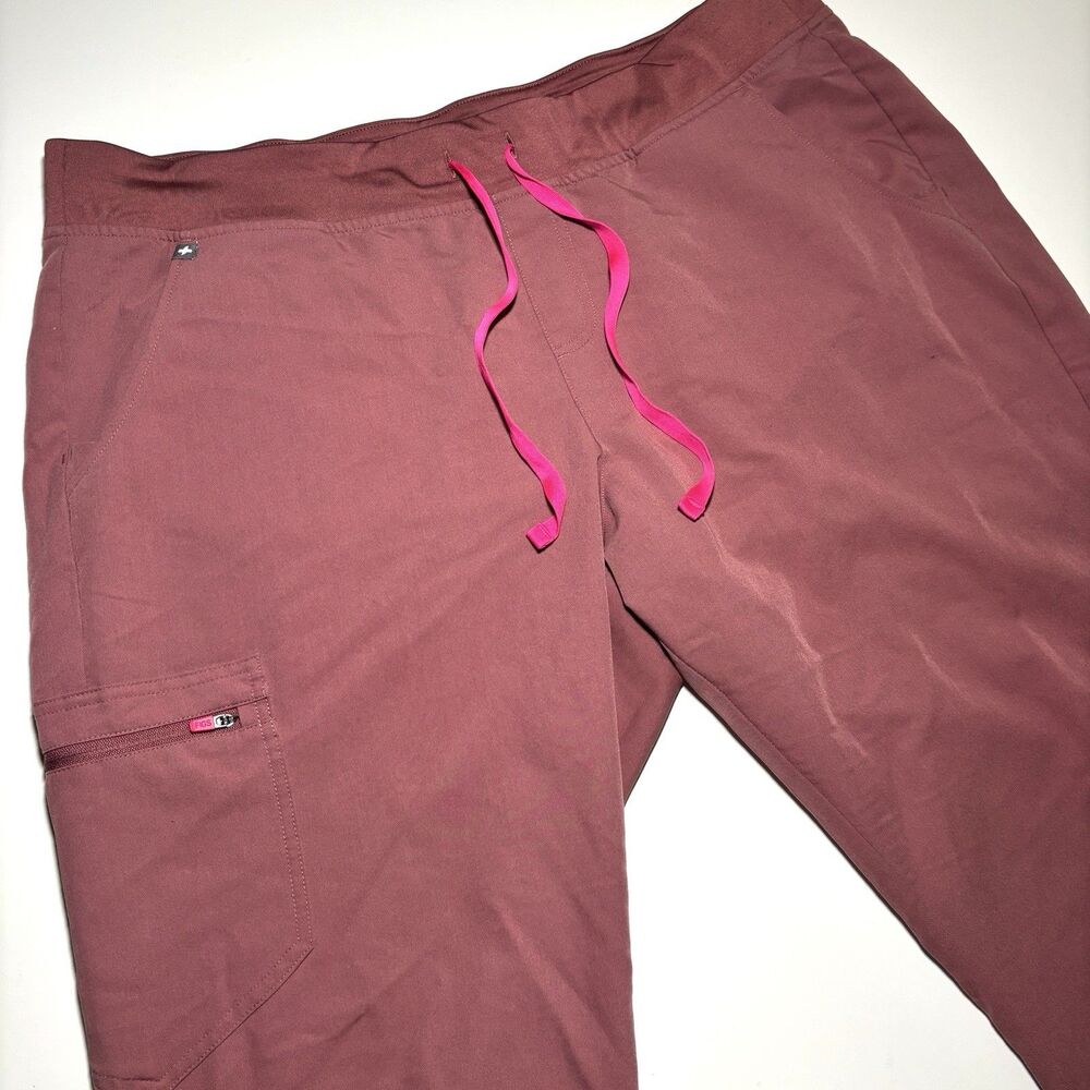 FIGS Scrub Pants Women's XXLT Tall Zamora Jogger Dark Mauve Pink Tech Collection